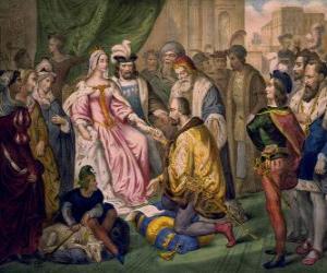 yapboz Kristof Kolomb Ferdinand ve Isabella mahkemede, Kastilya Kraliçesi Isabella ben konuşuyorum